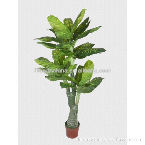 artificial big trees,185cm evergreen tree 30 lvs, big leaf, artificial tree branches and leaves